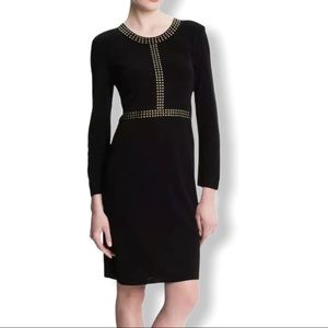 Exclusively Misook Gold Stud Black Dress Sz Large